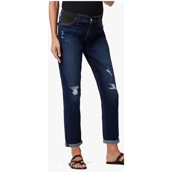 THE BOBBY MATERNITY MID RISE BOYFRIEND // MATERNITY // ROLLED HEM - Picture 1 of 9